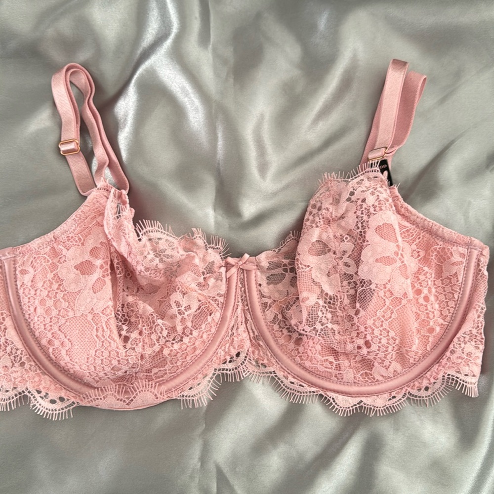 Victoria's Secret Wicked Unlined Lace Balconette Bra with Lace-Up.